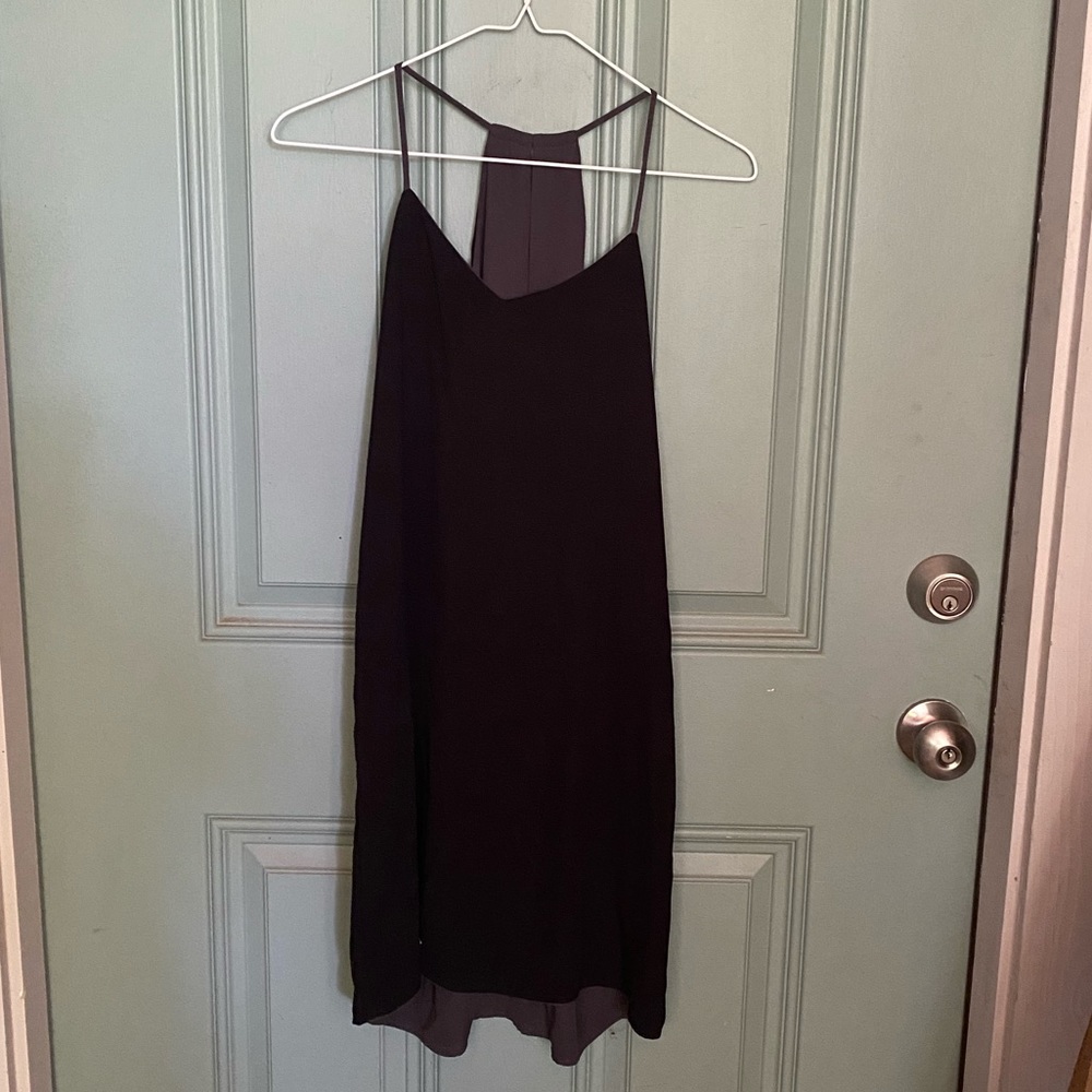 black/gray reversible mini dress